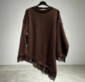Pullover Lang mit Spitze