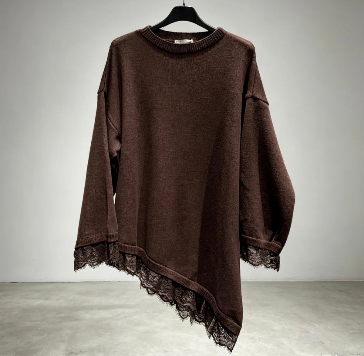 Pullover Lang mit Spitze
