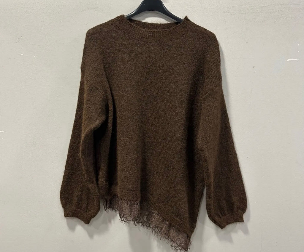 Pullover mit Spitze