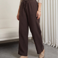 Oversize Muselin Hose in Braun